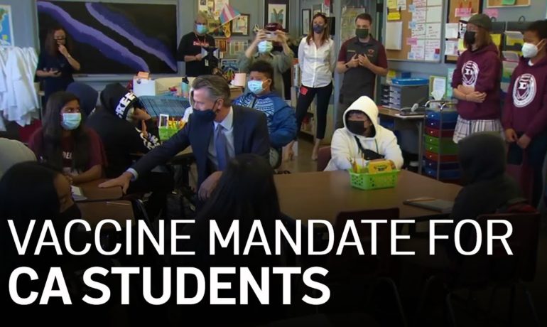 Newsom Announces COVID-19 Vaccine Mandate for Schoolchildren