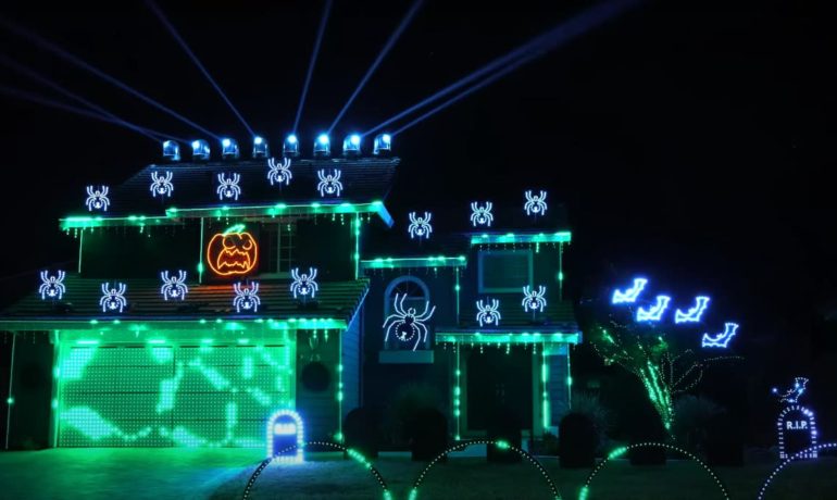 Halloween House Light Show Raises Money For Charity