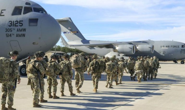 U.S. troops travel to Ukraine border to support NATO